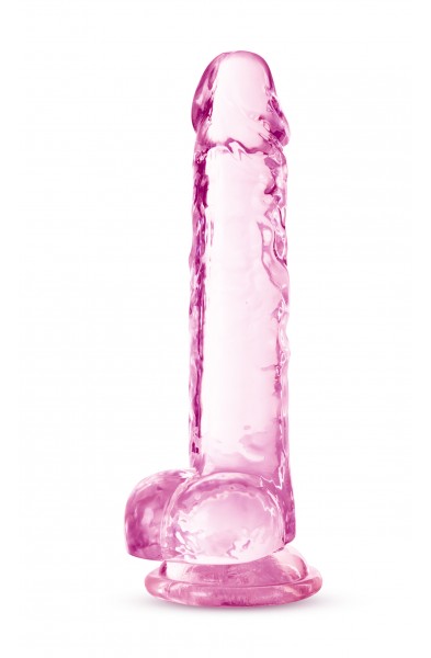 Naturally Yours - 7 Inch Crystalline Dildo - Rose