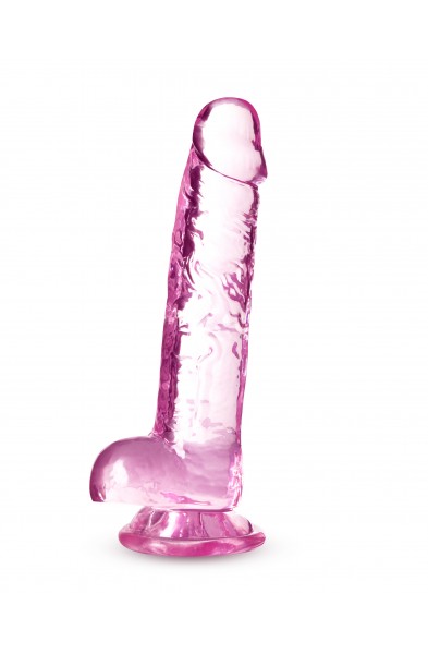 Naturally Yours - 7 Inch Crystalline Dildo - Rose