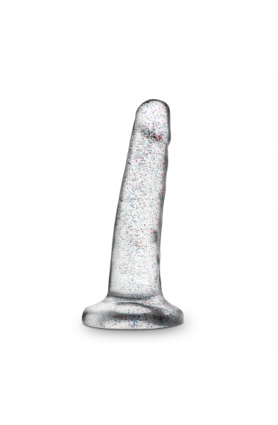 Naturally Yours - 5.5 Inch Glitter Dong - Sparkling Clear