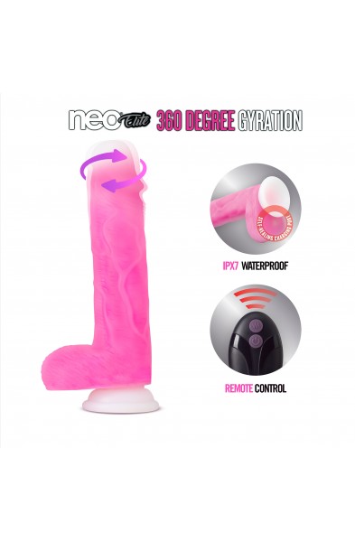 Neo Elite - Roxy - 8 Inch Gyrating Dildo - Pink