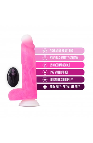 Neo Elite - Roxy - 8 Inch Gyrating Dildo - Pink