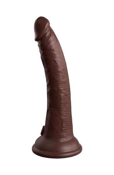 King Cock Elite 7 Inch Silicone Dual Density Cock  - Brown