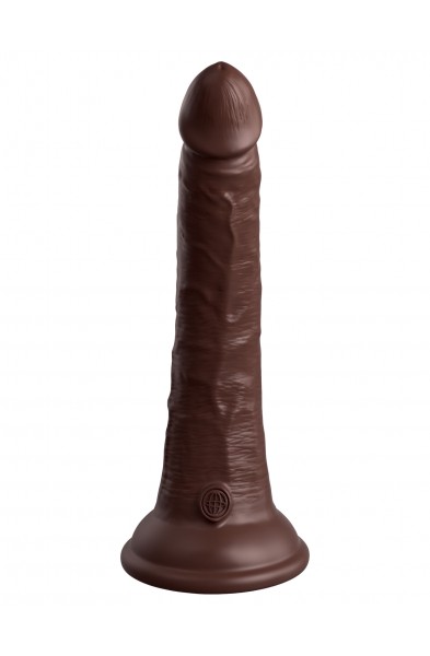 King Cock Elite 7 Inch Silicone Dual Density Cock  - Brown