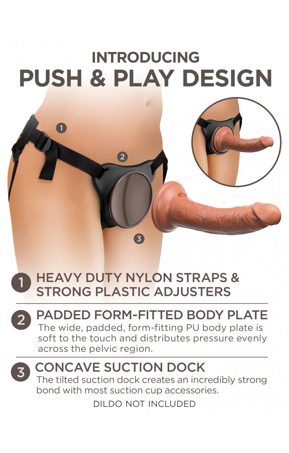 King Cock Elite Comfy Body Dock Strap-on Harness - PDBD102-29