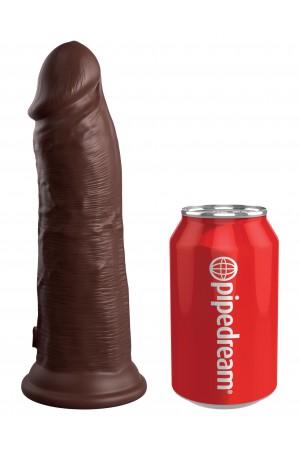 King Cock Elite 8 Inch Dual Density Silicone Cock  - Brown