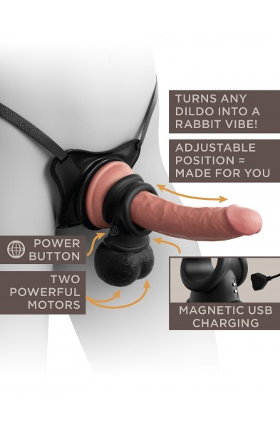 King Cock Elite - the Crown Jewels - Vibrating  Vibrating Silicone Swinging Balls