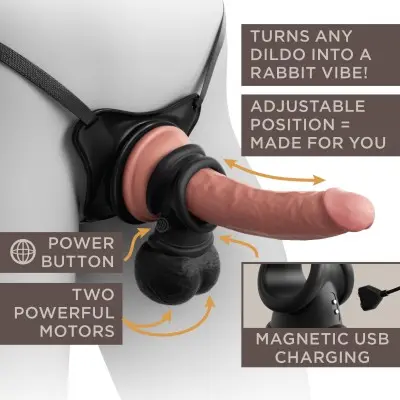 King Cock Elite - the Crown Jewels - Vibrating  Vibrating Silicone Swinging Balls