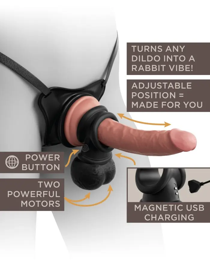 King Cock Elite - the Crown Jewels - Vibrating  Vibrating Silicone Swinging Balls
