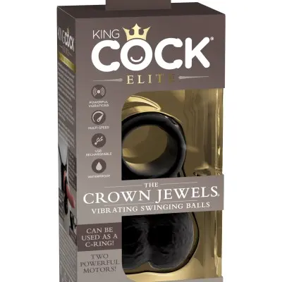 King Cock Elite - the Crown Jewels - Vibrating  Vibrating Silicone Swinging Balls