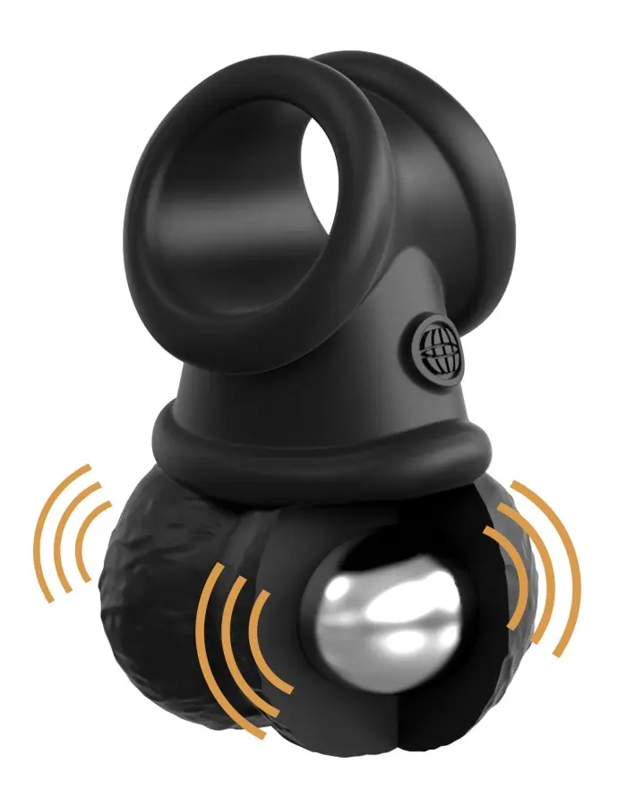 King Cock Elite - the Crown Jewels - Vibrating  Vibrating Silicone Swinging Balls