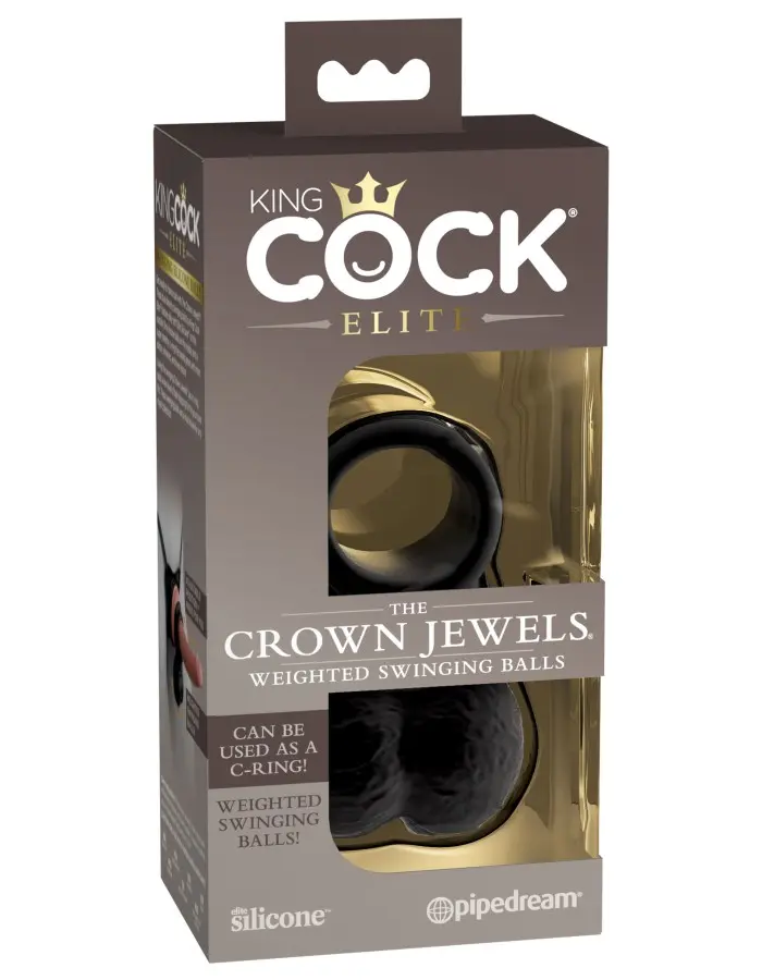 King Cock Elite - the Crown Jewels - Silicone  Silicone Weighted Swinging Balls