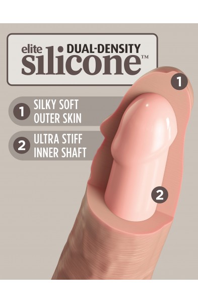 King Cock Elite Beginner's Silicone Body Dock Kit  - Harness and 6 Inch Dildo - Light