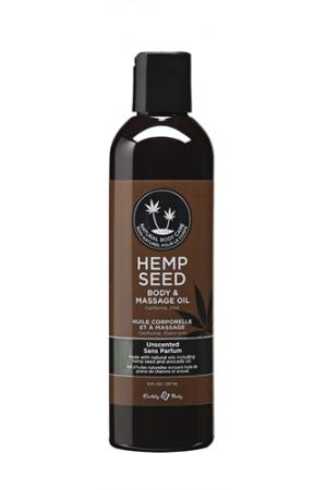 Hemp Seed Massage and Body Oil - Unscented - 8 Fl. Oz./ 237ml