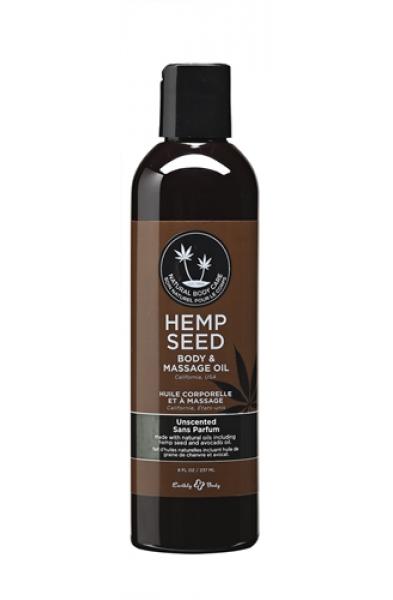 Hemp Seed Massage and Body Oil - Unscented - 8 Fl. Oz./ 237ml