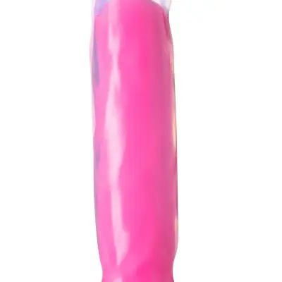 Neo Elite Glow in the Dark - Marquee - 8 Inch  Silicone Dual Density Dildo  - Neon Pink