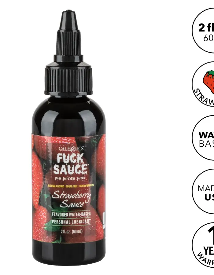 Fuck Sauce Flavored Water-Based Personal Lubricant - Strawberry - 2 Fl. Oz.