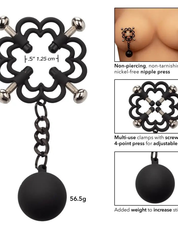 Nipple Grips Power Grip 4-Point Weighted Nipple  Press