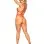 Strappy Back Lace Teddy - One Size - Red