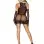 2 Pc. Leopard Net Dress and Gloves - One Size - Black