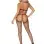 3 Pc. Rhinestone Halter Top, Suspender Hose, and G-String Panty