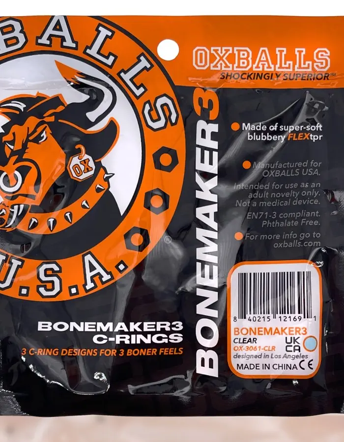 Bonemaker 3-Pack Boner Rings - Clear