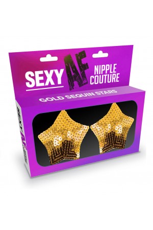 Sexy Af Nipple Couture Gold Sequin Stars