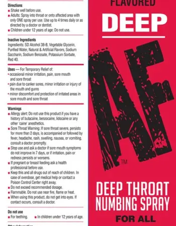 Deep Af Deep Throat Numbing Spray - Cherry - 1 Fl. Oz.