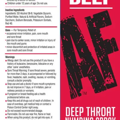 Deep Af Deep Throat Numbing Spray - Cherry - 1 Fl. Oz.