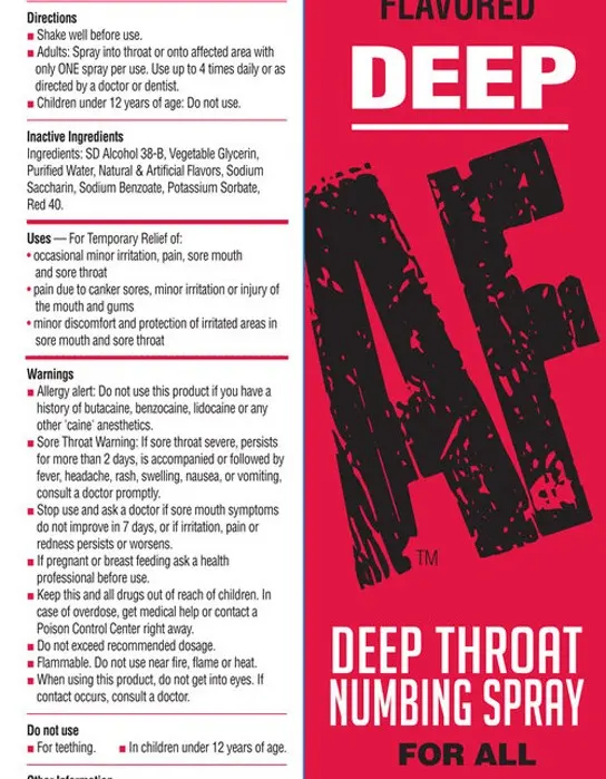 Deep Af Deep Throat Numbing Spray - Cherry - 1 Fl. Oz.
