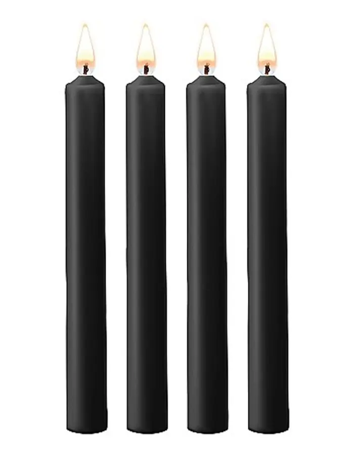 Teasing Wax Candles - Black - 4-Pack