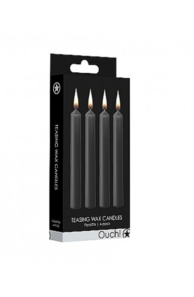 Teasing Wax Candles - Black - 4-Pack