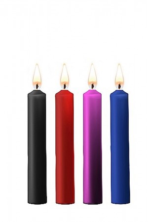 Teasing Wax Candles - Mixed Colors - 4-Pack