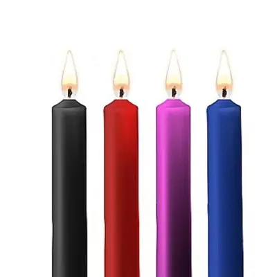 Teasing Wax Candles - Mixed Colors - 4-Pack
