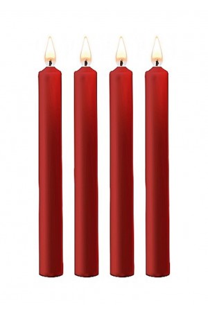 Teasing Wax Candles - Red - 4-Pack