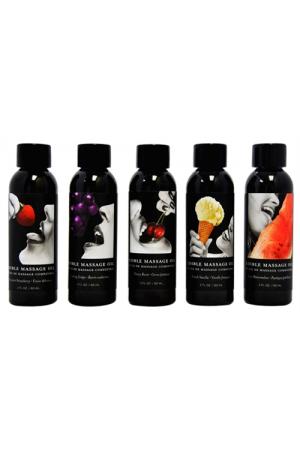 Edible Massage Oil - 25 Count Display - 2 Fl. Oz. Bottles - Assorted Flavors