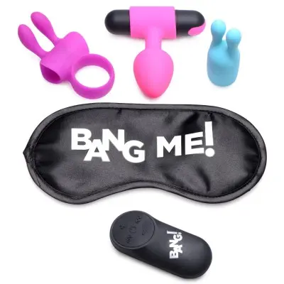 Birthday Sex Kit - C-Ring, Plug, C-Stim, Bullet and Blindfold