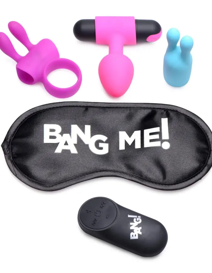 Birthday Sex Kit - C-Ring, Plug, C-Stim, Bullet and Blindfold