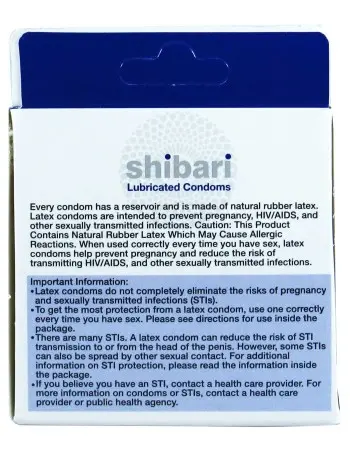 Shibari Lubricated Condoms - 3 Pack