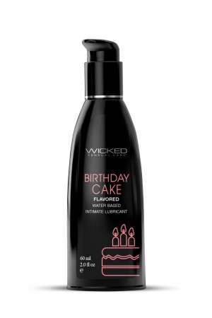 Aqua Birthday Cake Flavored Water Based Intimate  Lubricant - 2 Fl. Oz.