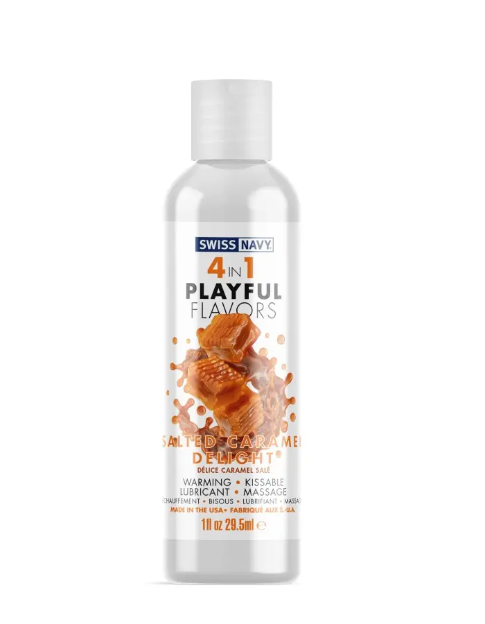 Swiss Navy 4-in-1 Playful Flavors - Salted Caramel Delight - 1 Fl. Oz.