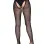 Micro Net Strappy Crotchless Tights - One Size -  Black