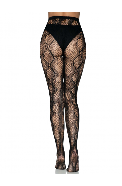 Python Net Tights - One Size - Black