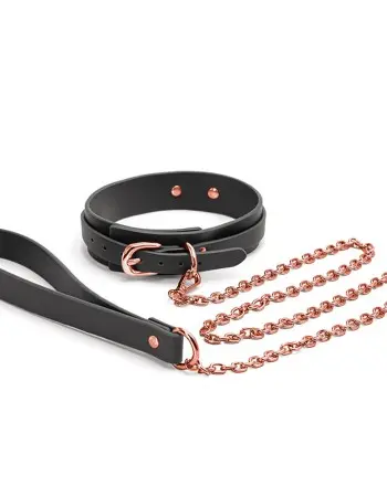 Bondage Couture - Collar and Leash - Black