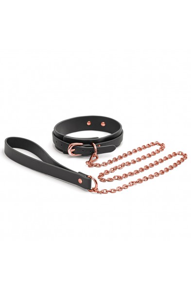 Bondage Couture - Collar and Leash - Black