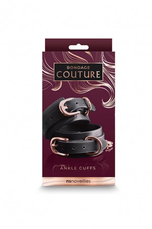 Bondage Couture - Ankle Cuffs - Black