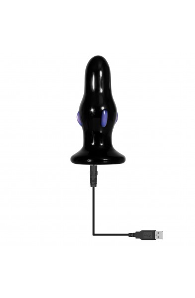 Rear Rocker Vibrating Glass Anal Plug