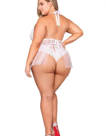 Babydoll & Panty - Queen - White