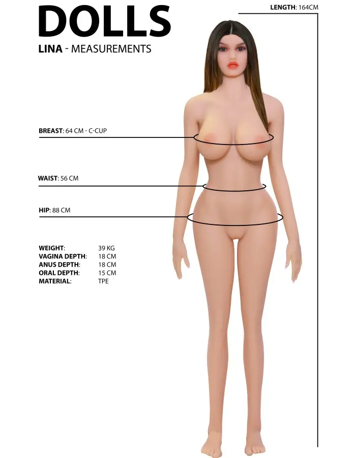Lina - Realistic Sex Doll- Bulk Packaging