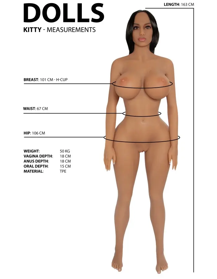 Kitty - Realistic Sex Doll - Bulk Packaging