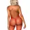 Industrial Net Racer Neck Backless Bodystocking -  One Size - Red